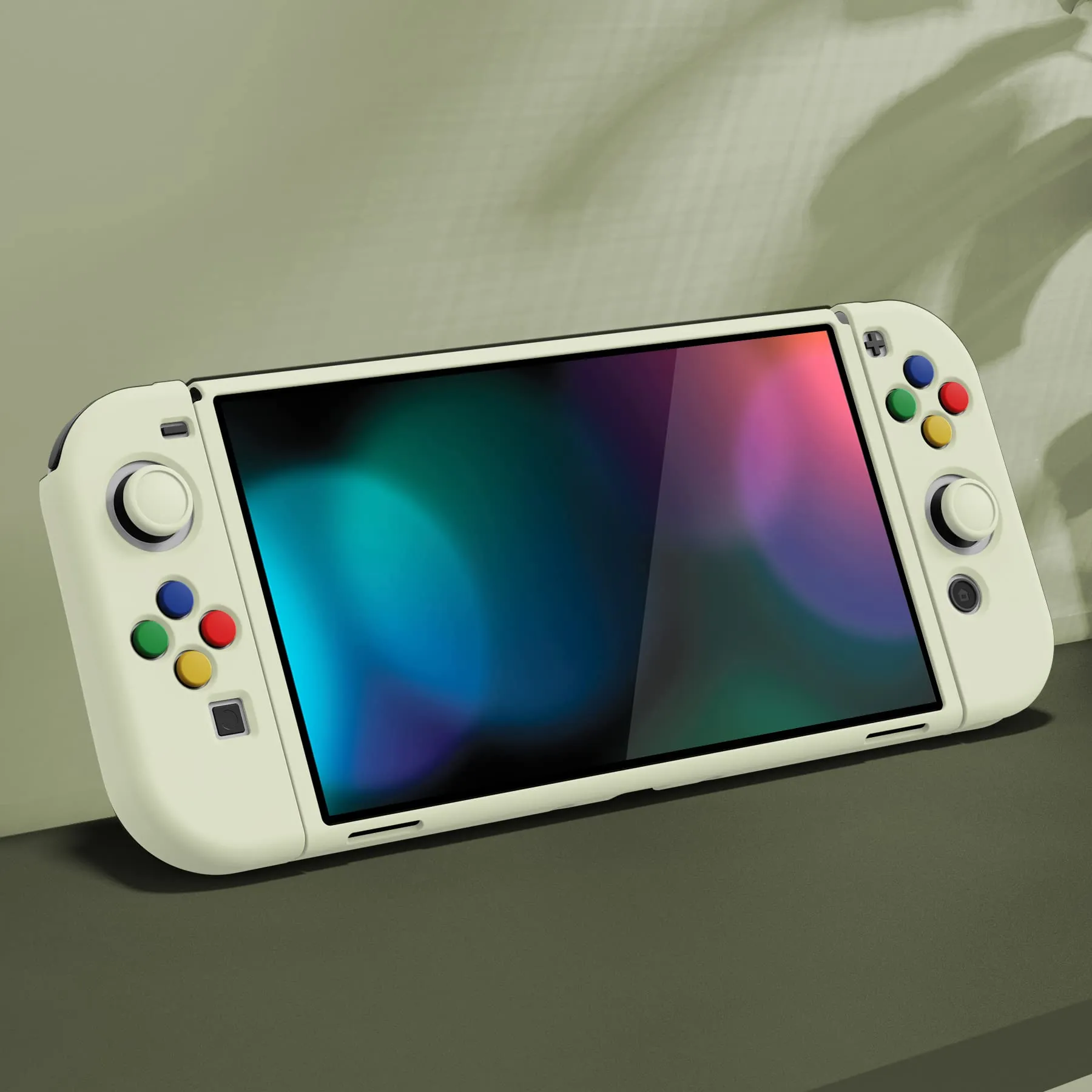 playvital Cover per Nintendo Switch OLED, Custodia Morbida TPU, Giallo - immagine 3