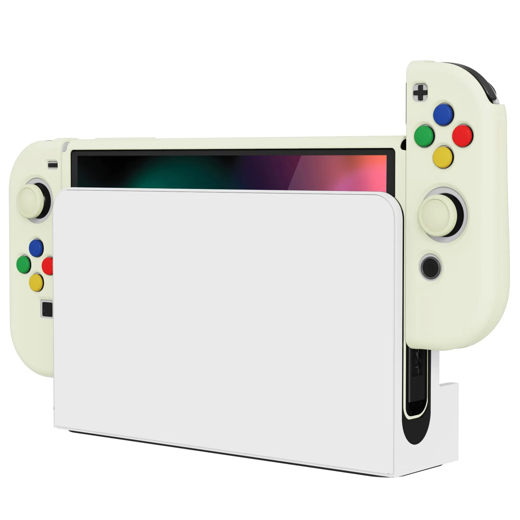 playvital Cover per Nintendo Switch OLED, Custodia Morbida TPU, Giallo - immagine 8