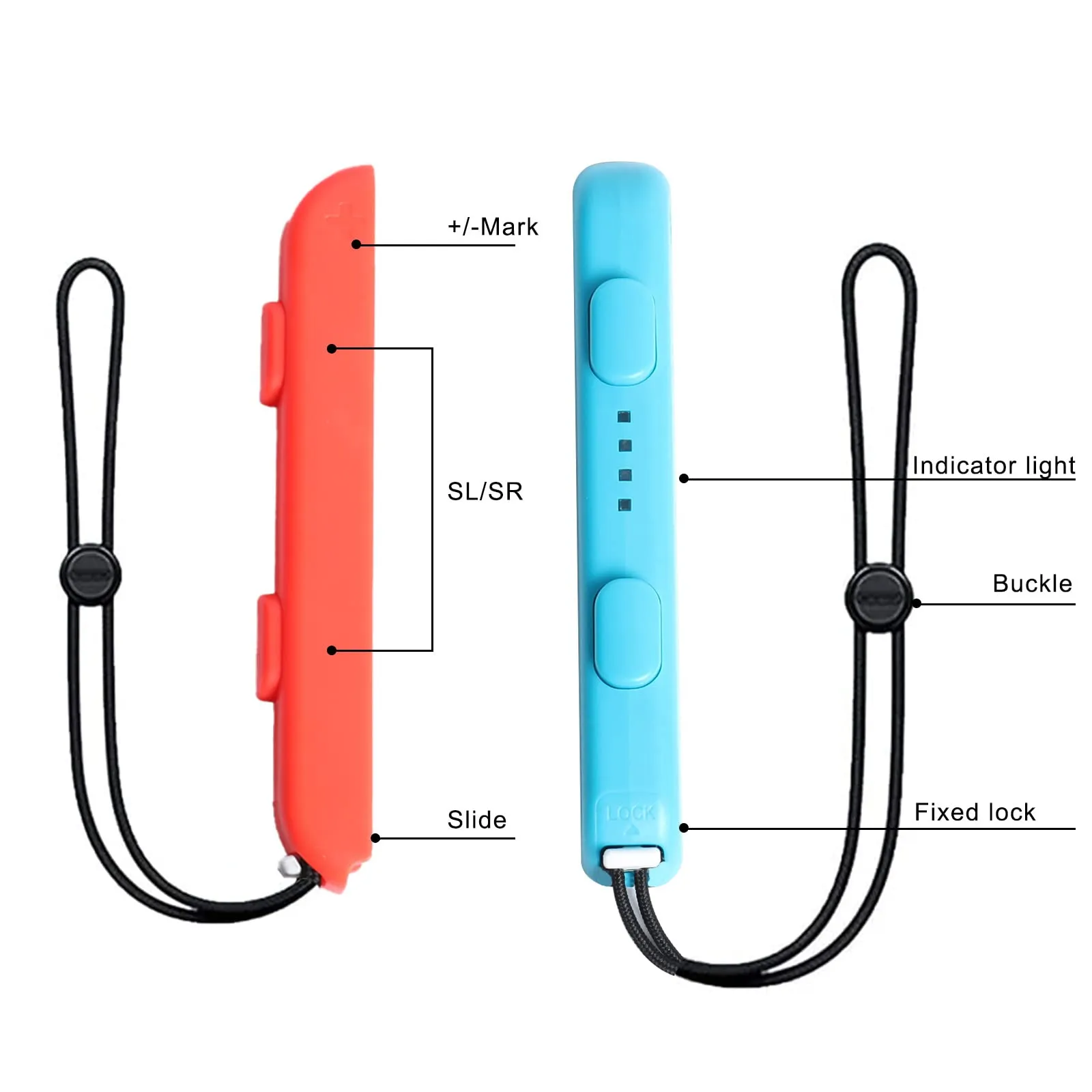 LICHIFIT 1 Paio di cordini per Cinturino da Polso Joy-con Gamepad con Blocco della Maniglia per Nintendo Switch Controllore - immagine 2