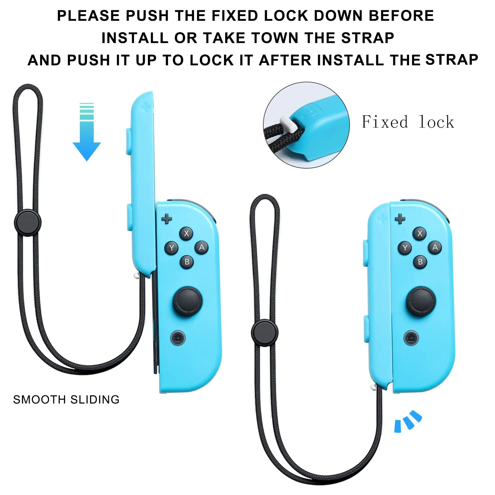 LICHIFIT 1 Paio di cordini per Cinturino da Polso Joy-con Gamepad con Blocco della Maniglia per Nintendo Switch Controllore - immagine 4