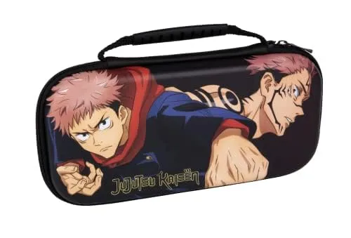 Konix Jujutsu Kaisen Custodia di protezione e trasporto Nintendo Switch, Switch Lite e Switch OLED - 8 giochi - Design Jujutsu Kaisen - Nero - immagine 2