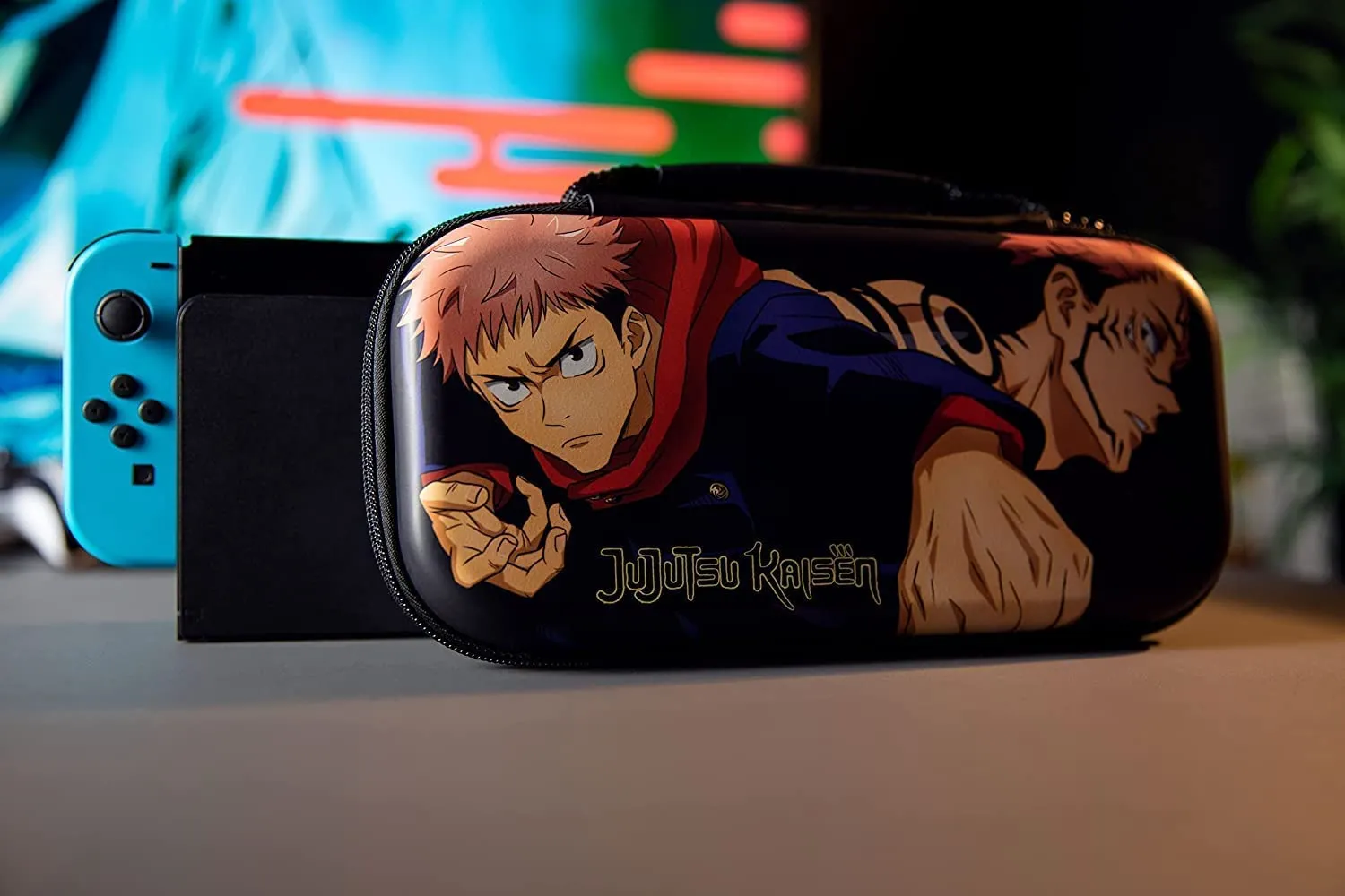 Konix Jujutsu Kaisen Custodia di protezione e trasporto Nintendo Switch, Switch Lite e Switch OLED - 8 giochi - Design Jujutsu Kaisen - Nero - immagine 7