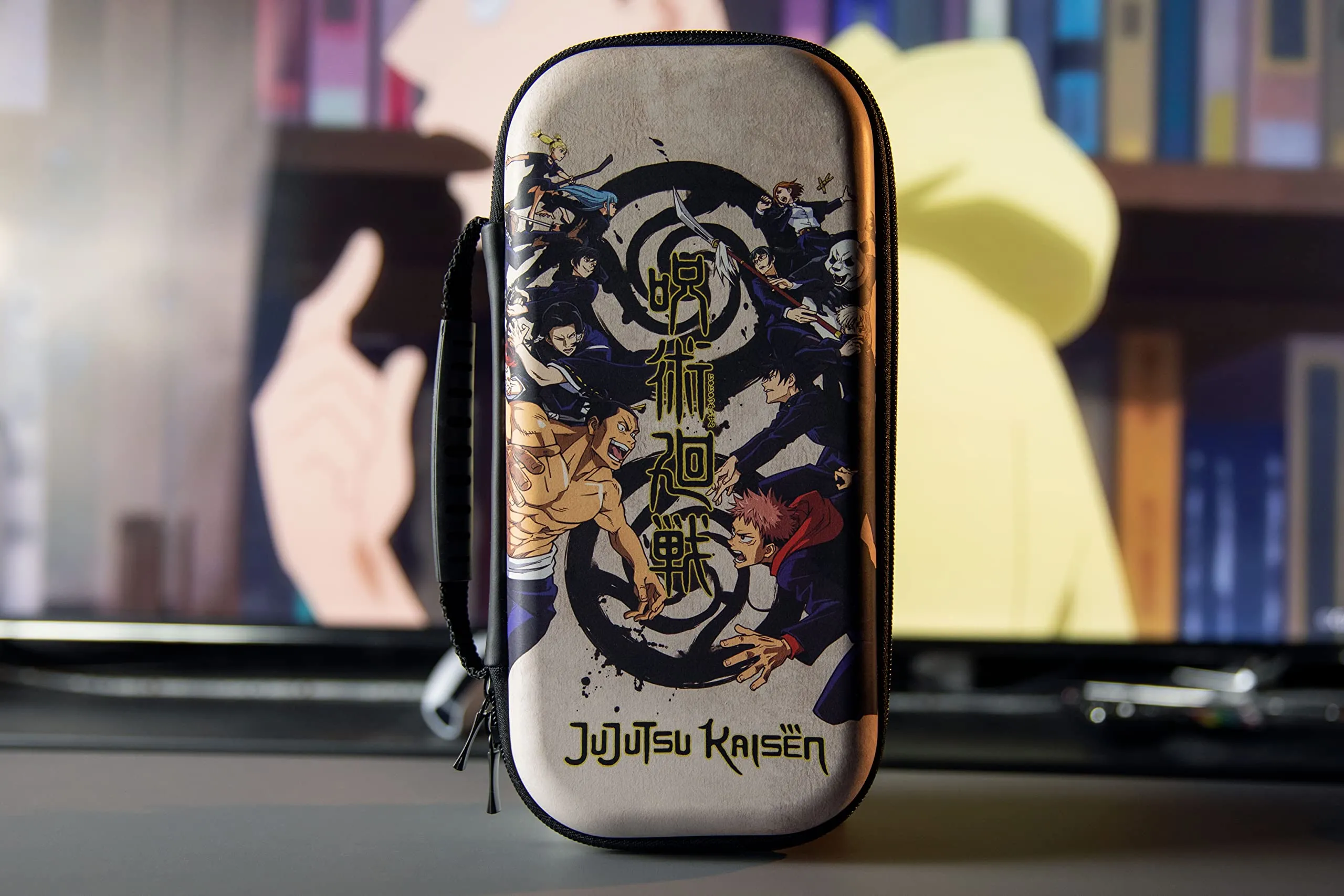 Konix Jujutsu Kaisen Custodia di protezione e trasporto Nintendo Switch, Switch Lite e Switch OLED - 8 giochi - Design Jujutsu Kaisen - Beige - immagine 4