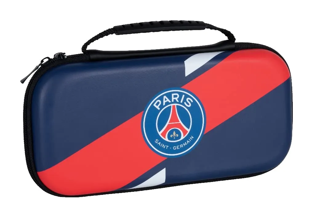 Konix PSG Custodia di protezione e trasporto per Nintendo Switch, Switch Lite e Switch OLED - Alloggio 8 giochi - Blu navy e rosso - immagine 2