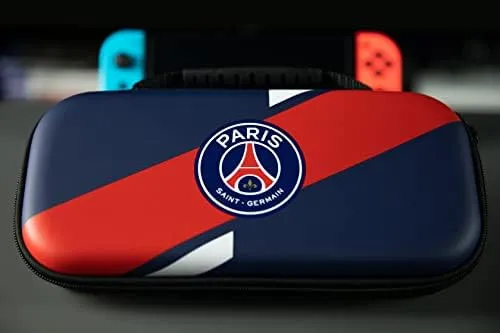 Konix PSG Custodia di protezione e trasporto per Nintendo Switch, Switch Lite e Switch OLED - Alloggio 8 giochi - Blu navy e rosso - immagine 5