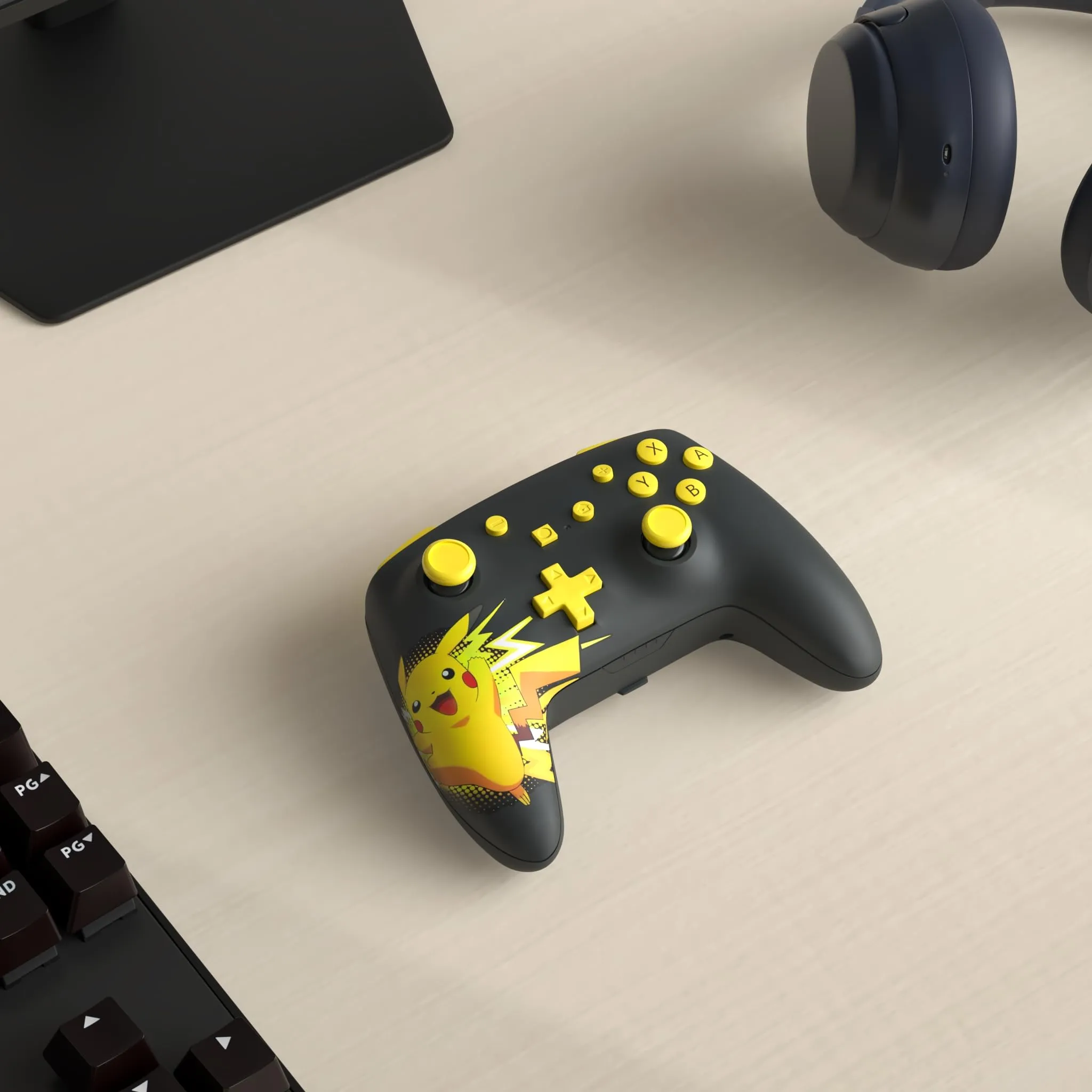 PowerA Controller Senza Fili per Nintendo Switch: Pikachu Estasiato, Modello OLED, Lite - Gamepad, Controller di Gioco Bluetooth - immagine 2