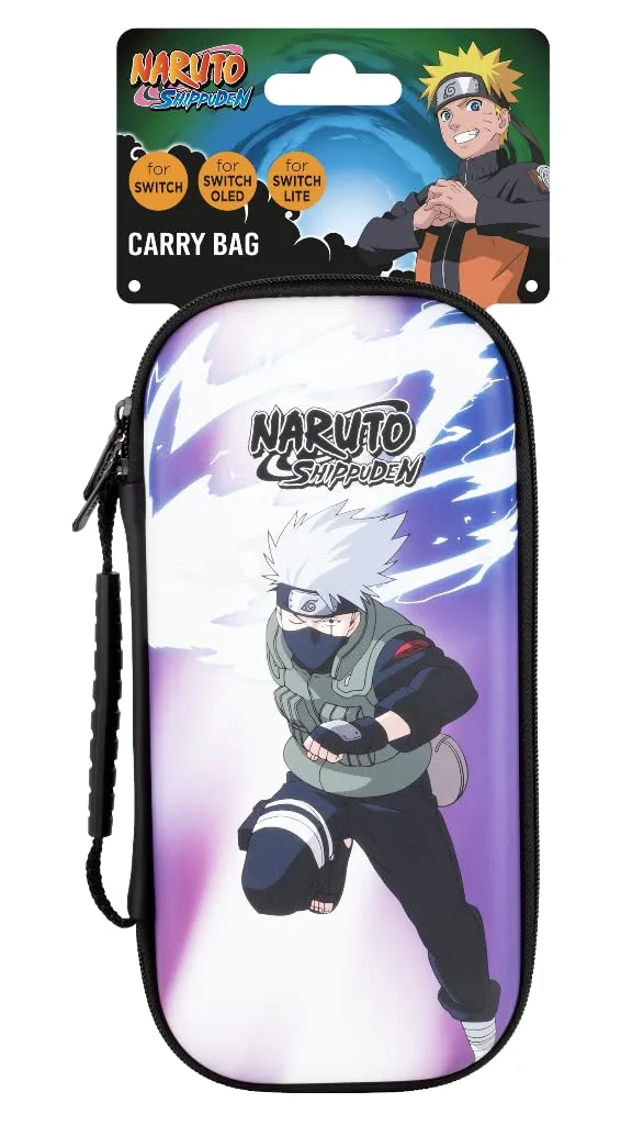 Konix Naruto Shippuden Custodia di protezione e trasporto per Nintendo Switch, Switch Lite e Switch OLED - 8 giochi - Design Kakashi Chidori - immagine 7