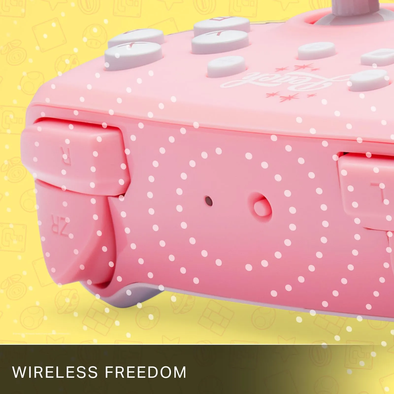 Controller Senza Fili PowerA per Nintendo Switch - Princess Peach Rosa, Modello OLED, Lite, Gamepad, Bluetooth, Comandi di Movimento, Licenza Ufficiale - immagine 4