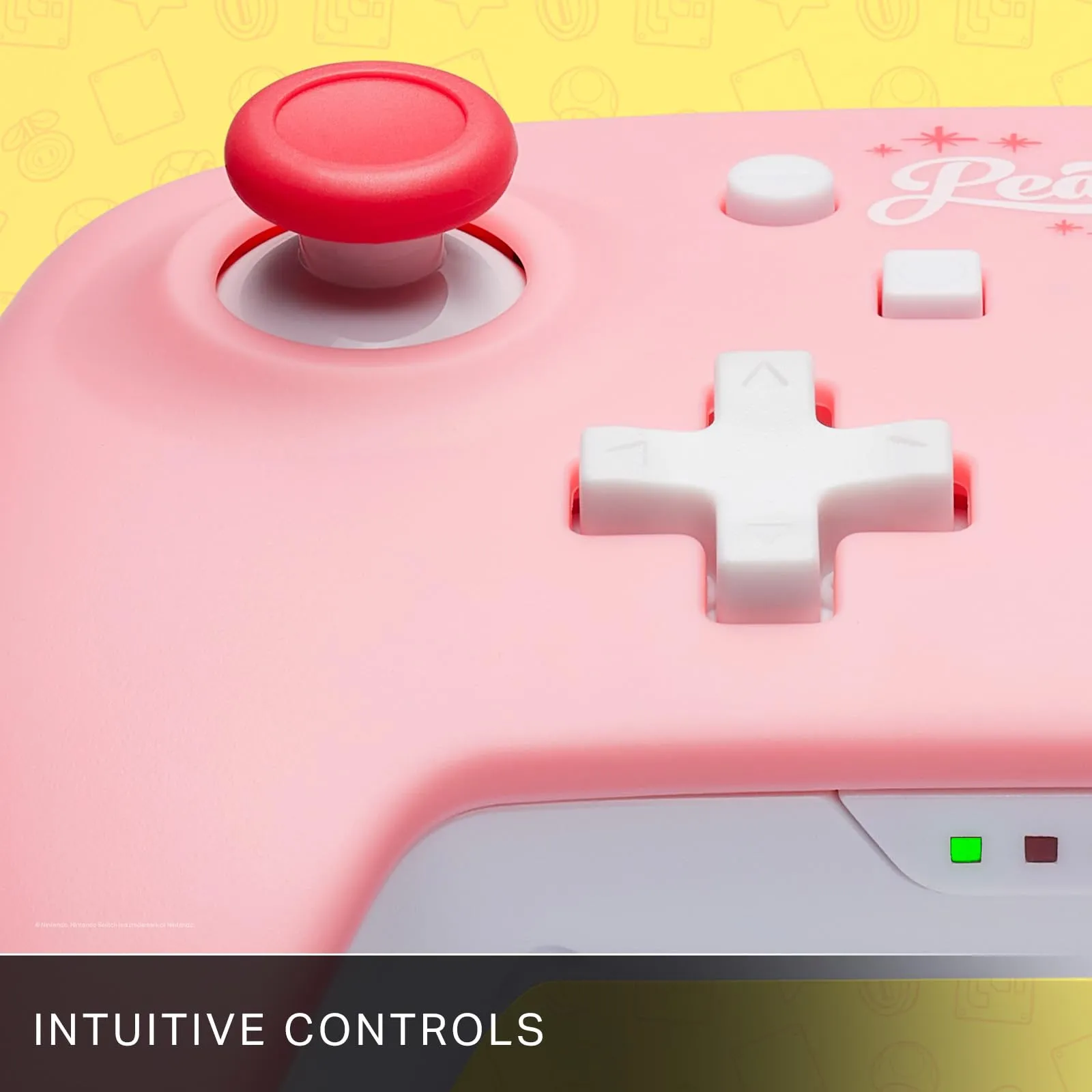 Controller Senza Fili PowerA per Nintendo Switch - Princess Peach Rosa, Modello OLED, Lite, Gamepad, Bluetooth, Comandi di Movimento, Licenza Ufficiale - immagine 5