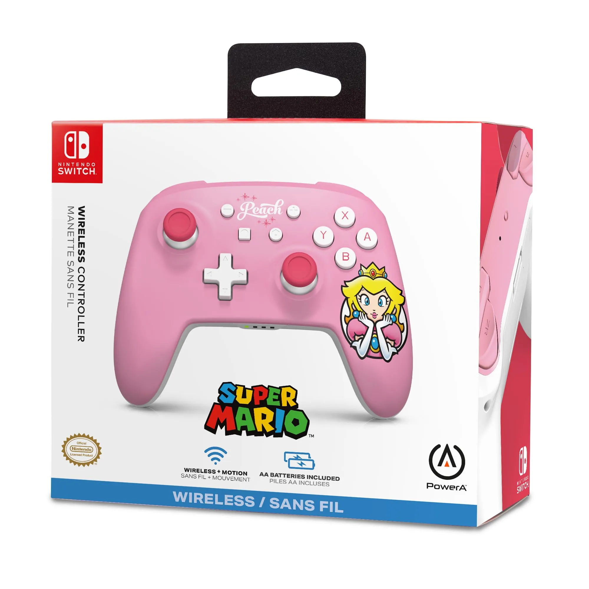 Controller Senza Fili PowerA per Nintendo Switch - Princess Peach Rosa, Modello OLED, Lite, Gamepad, Bluetooth, Comandi di Movimento, Licenza Ufficiale - immagine 9