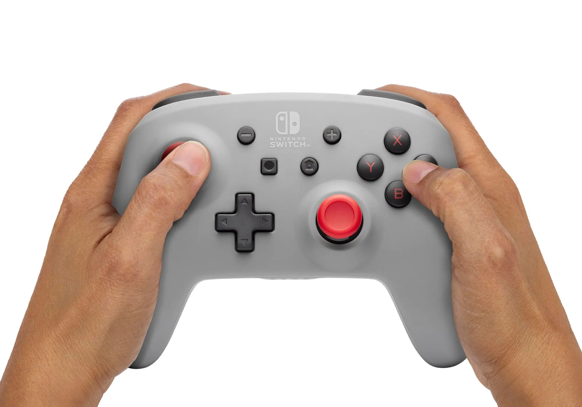 Controller senza fili PowerA per Nintendo Switch - Grigio retrò, Nintendo Switch modello OLED, Nintendo Switch Lite, gamepad, controller, controller bluetooth, comandi di movimento, licenza ufficiale - immagine 2