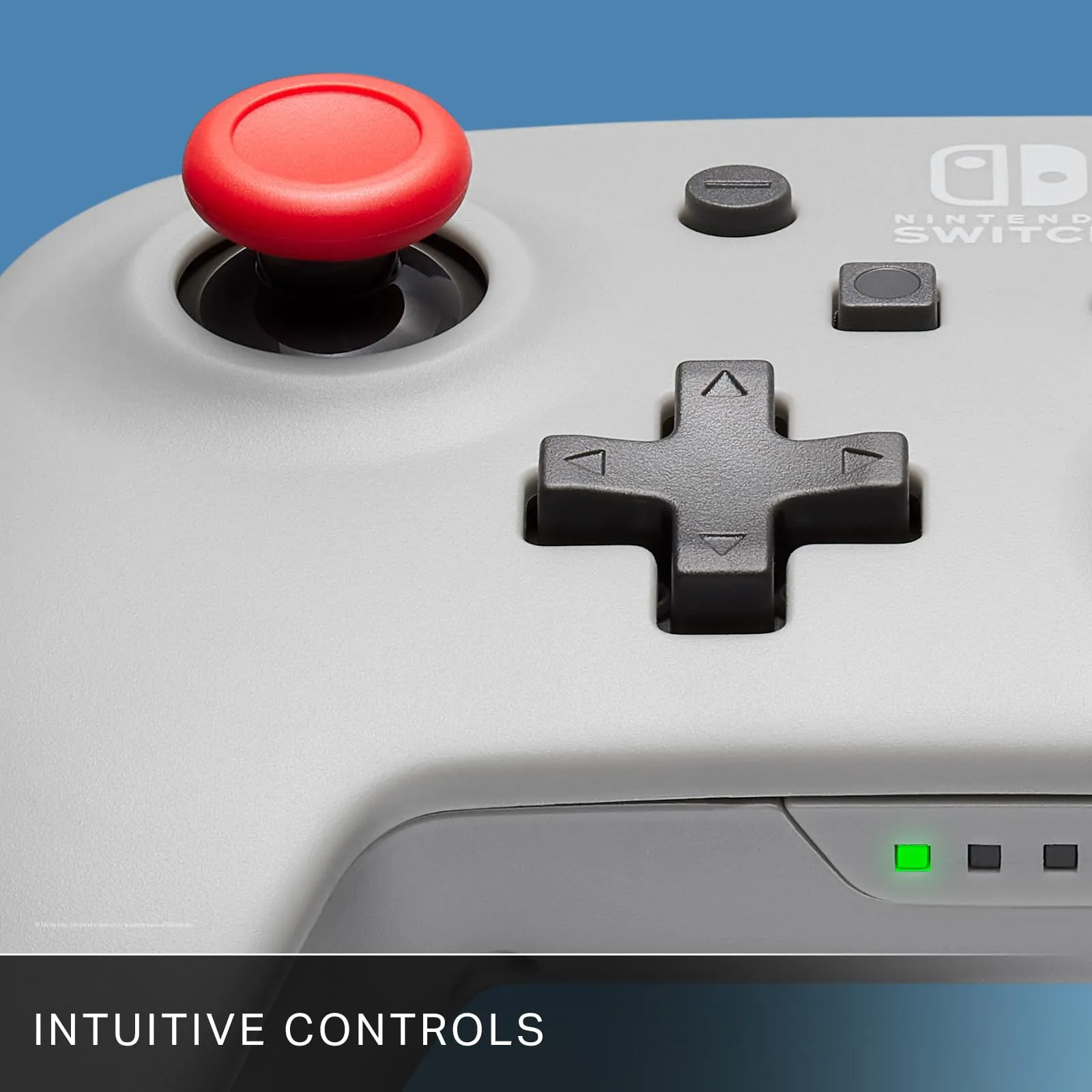 Controller senza fili PowerA per Nintendo Switch - Grigio retrò, Nintendo Switch modello OLED, Nintendo Switch Lite, gamepad, controller, controller bluetooth, comandi di movimento, licenza ufficiale - immagine 5