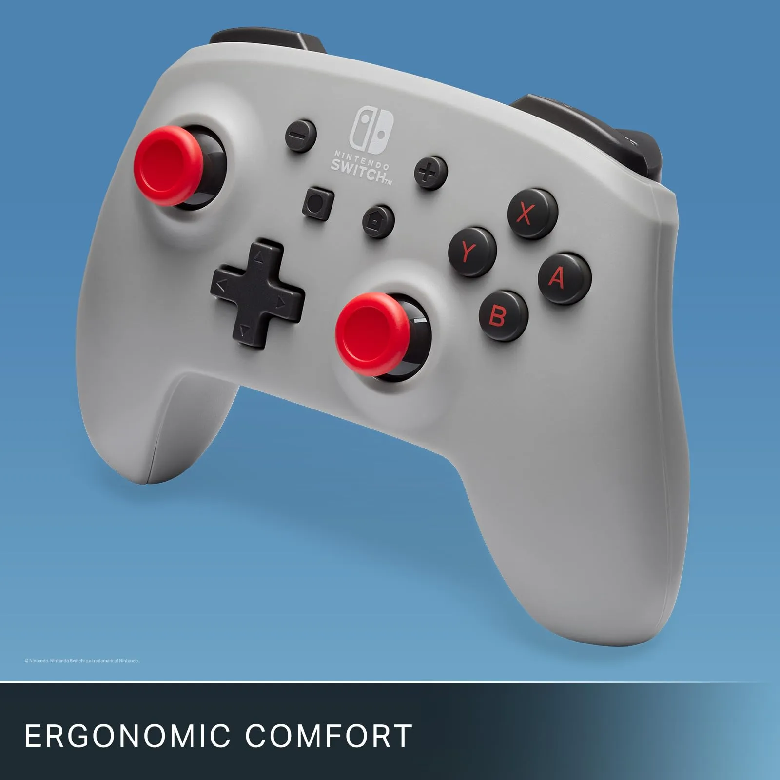 Controller senza fili PowerA per Nintendo Switch - Grigio retrò, Nintendo Switch modello OLED, Nintendo Switch Lite, gamepad, controller, controller bluetooth, comandi di movimento, licenza ufficiale - immagine 6