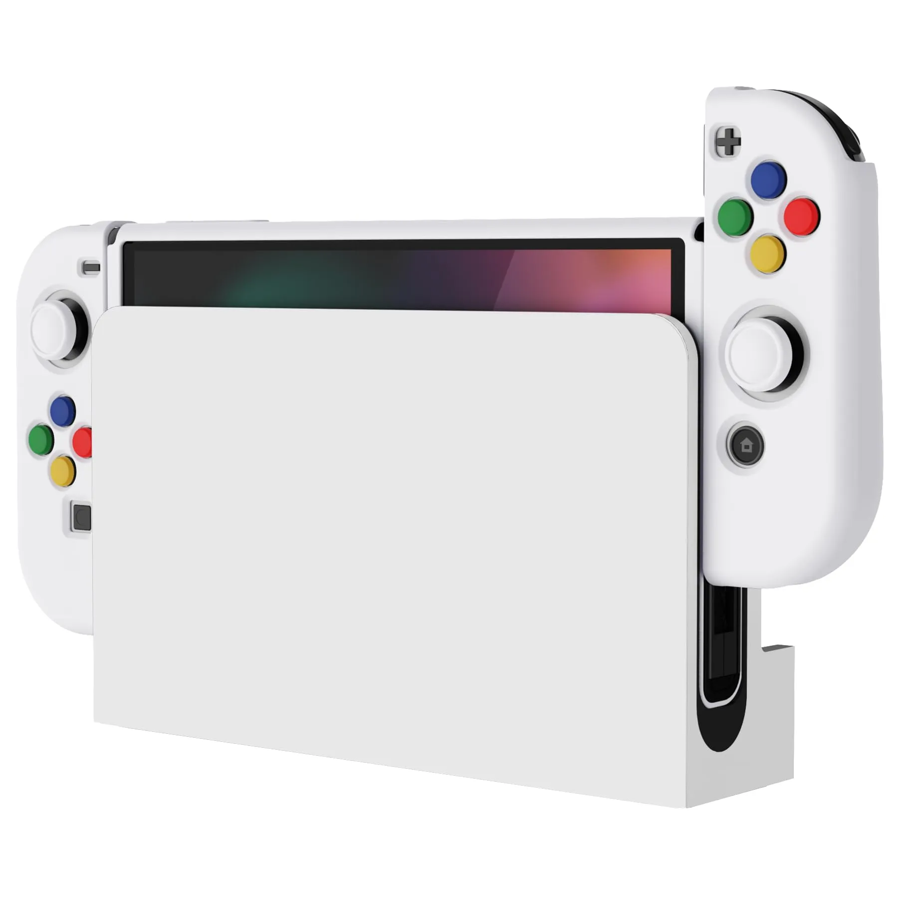 playvital Cover per Nintendo Switch OLED, Custodia Morbida TPU, Bianco - immagine 6