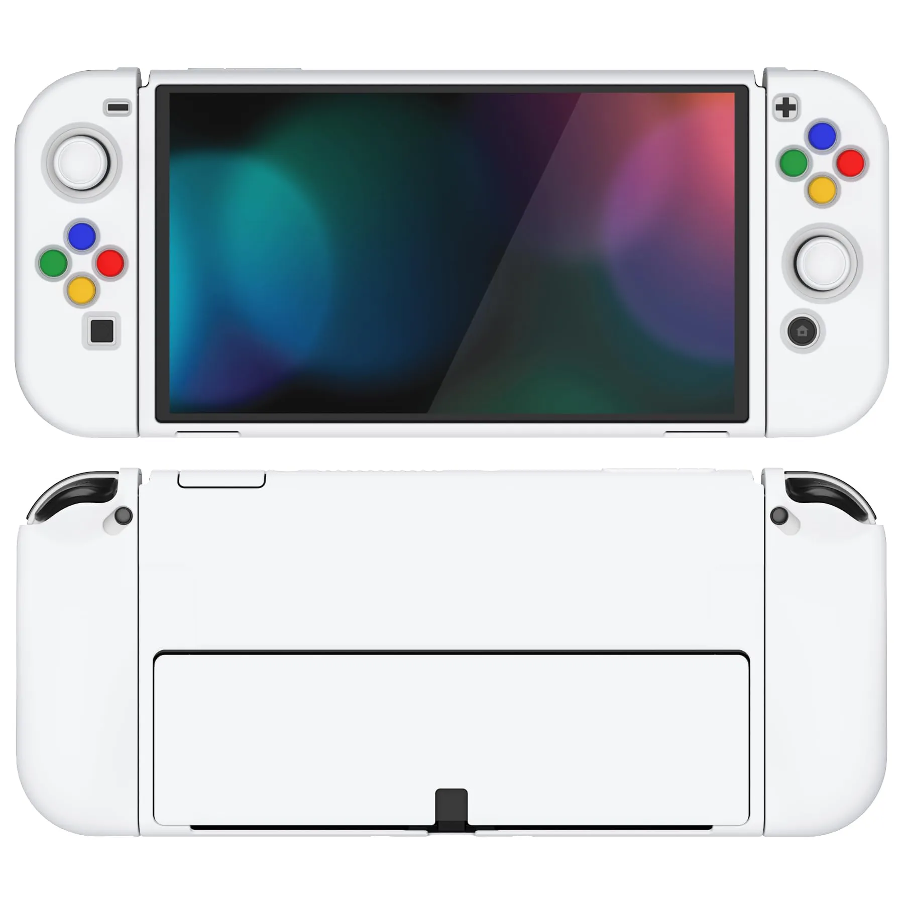 playvital Cover per Nintendo Switch OLED, Custodia Morbida TPU, Bianco - immagine 7