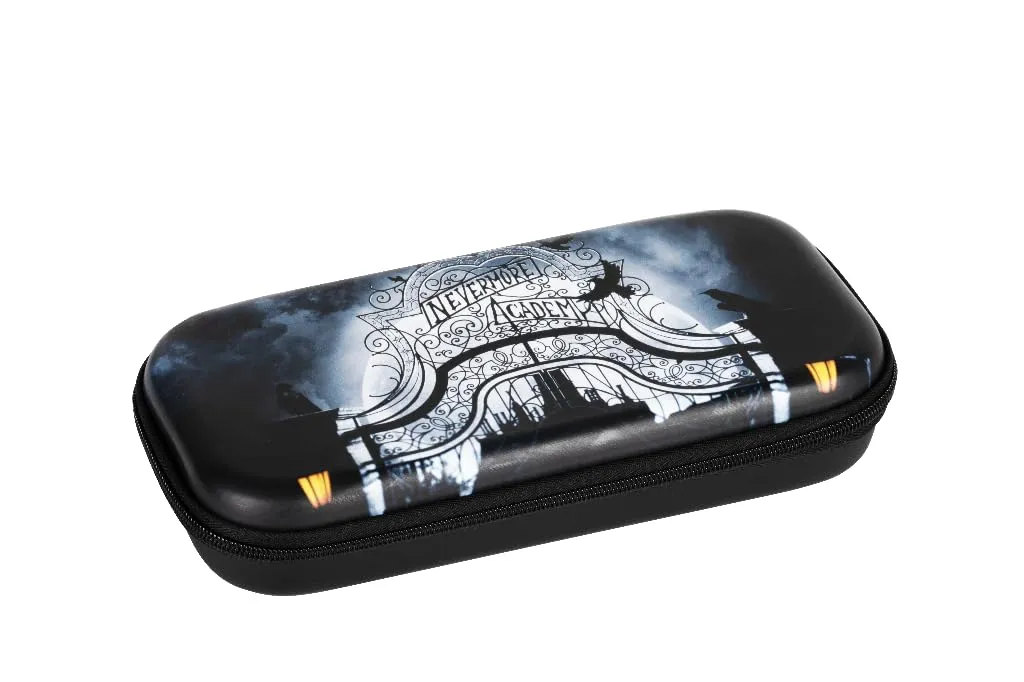 Konix Mercoledì Custodia di protezione e trasporto Nintendo Switch, Switch Lite e Switch OLED - Alloggio 8 giochi - Design Nevermore Academy - Nero - immagine 2