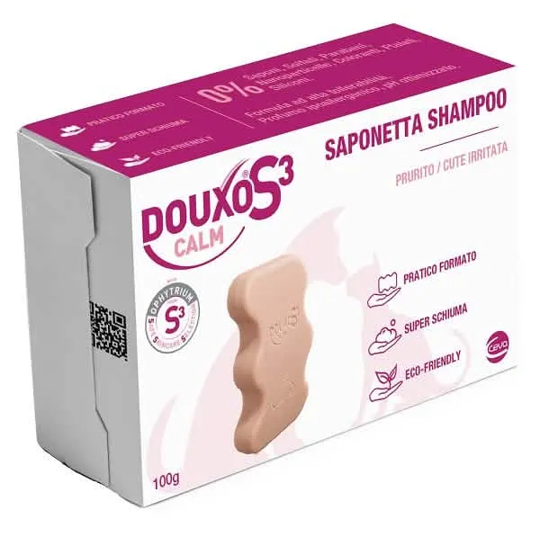 Douxo s3 calm saponetta shampoo 100 g - immagine 1