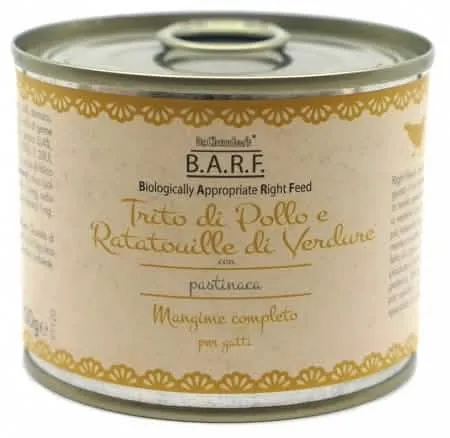 Barf mangime completo per gatto trito di pollo 200 g - immagine 1