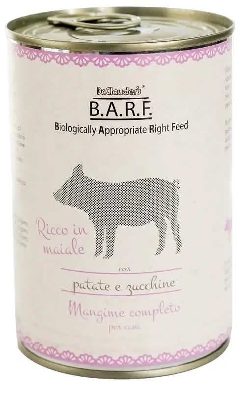 Barf cane trito di maiale con patate e zucchine 400 g - immagine 1