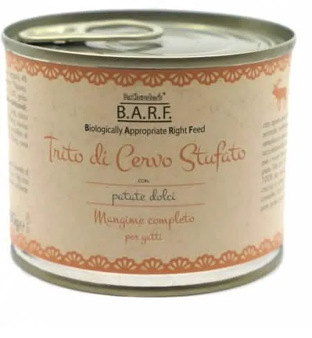 Barf mangime completo per gatto trito di cervo 200 g - immagine 1
