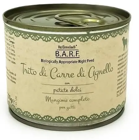 Barf mangime completo per gatto trito di agnello 200 g - immagine 1