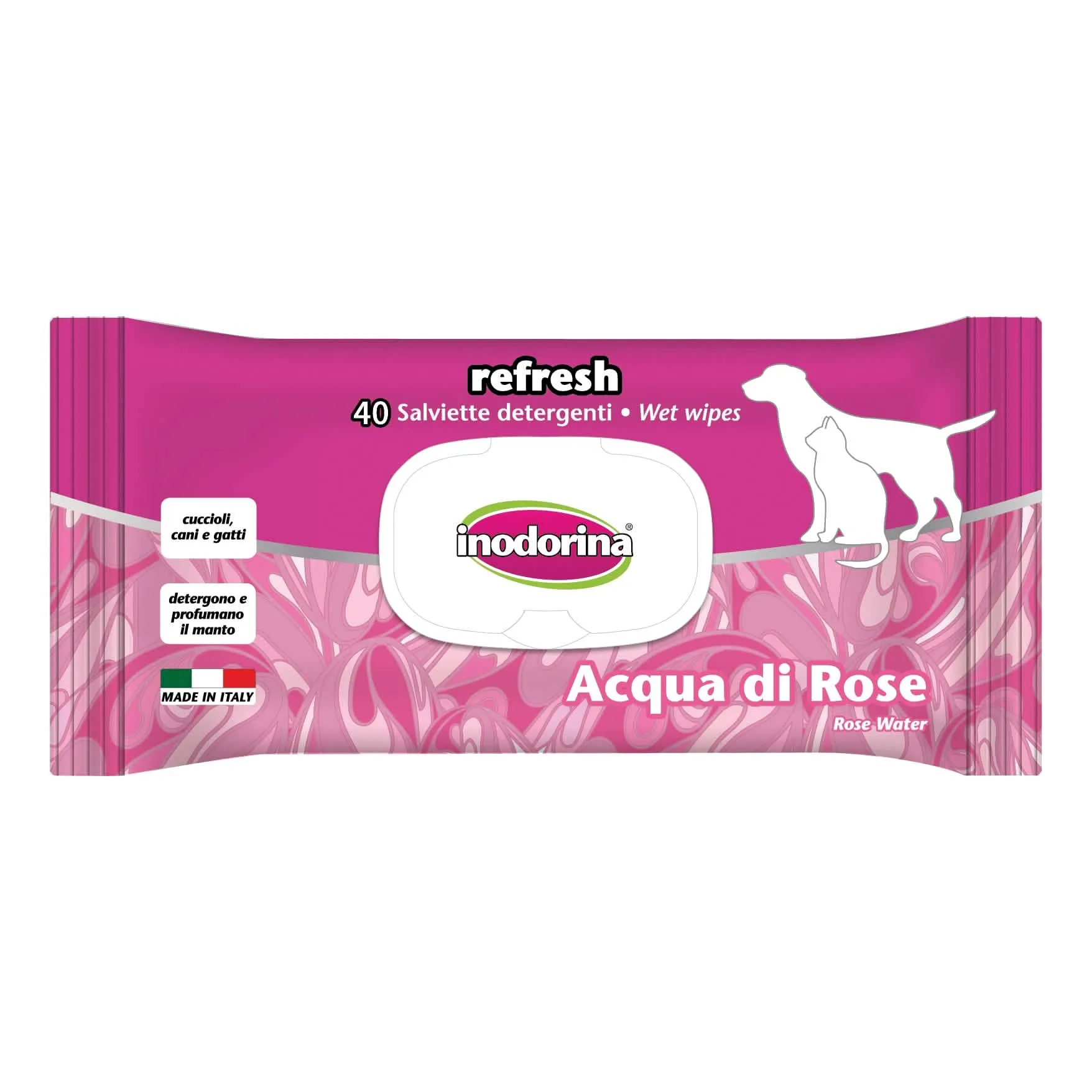 Inodorina salviette rosa 40 pezzi - immagine 1