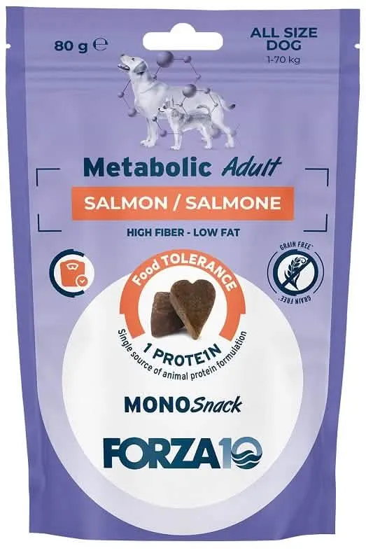 Forza 10 mono snack metab dog all adult salmone 80 g - immagine 1