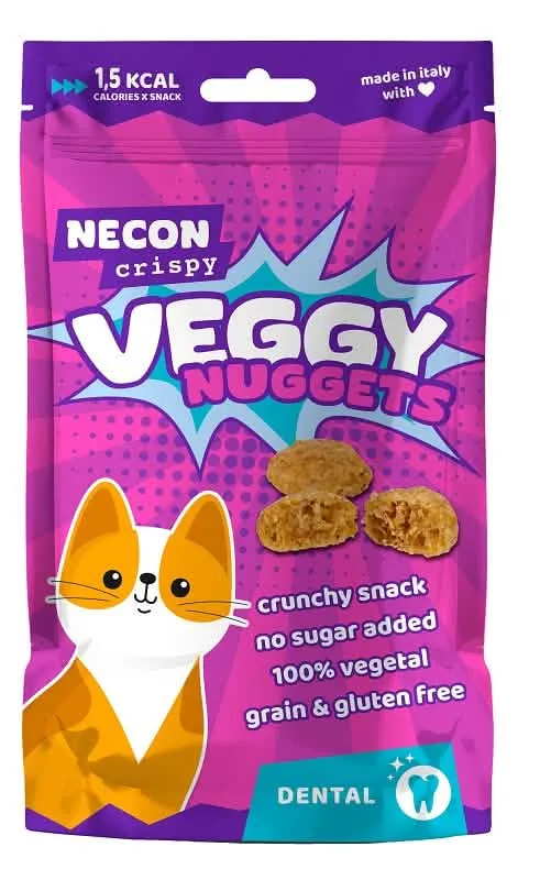 Necon crispy cat veggy nuggets dental 85 g - immagine 1