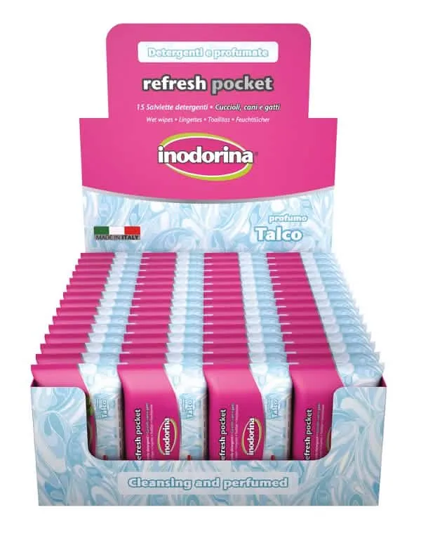 Inodorina salviette pocket talco 15 pezzi - immagine 1