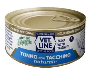 Vet line per gatto tonno naturale+tacchino 70 g - immagine 1
