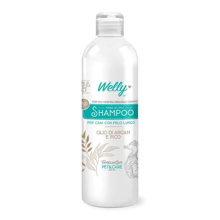 Welly shampoo 250 ml olio di argan e fico cani pelo lungo - immagine 1