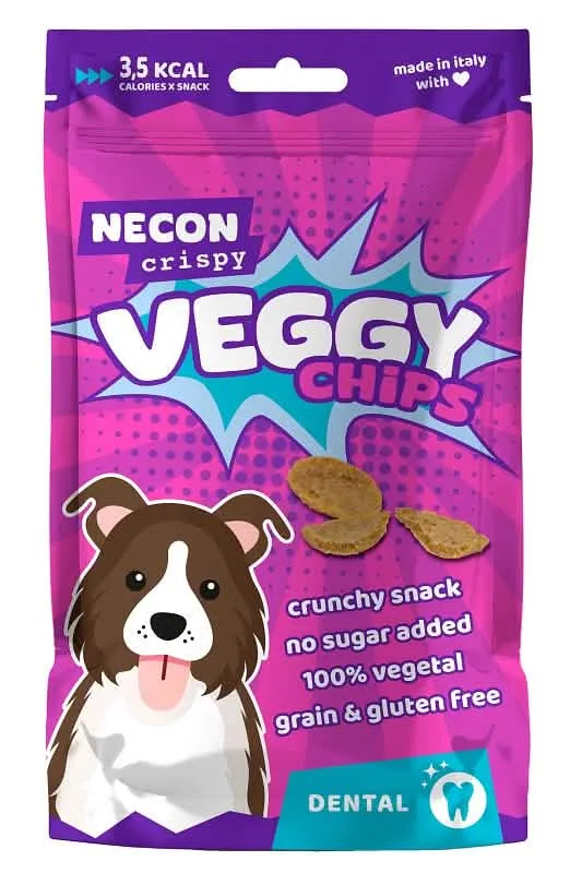 Necon crispy dog veggy chips dental 85 g - immagine 1