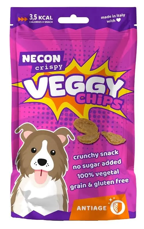 Necon crispy dog veggy chips antiage 85 g - immagine 1