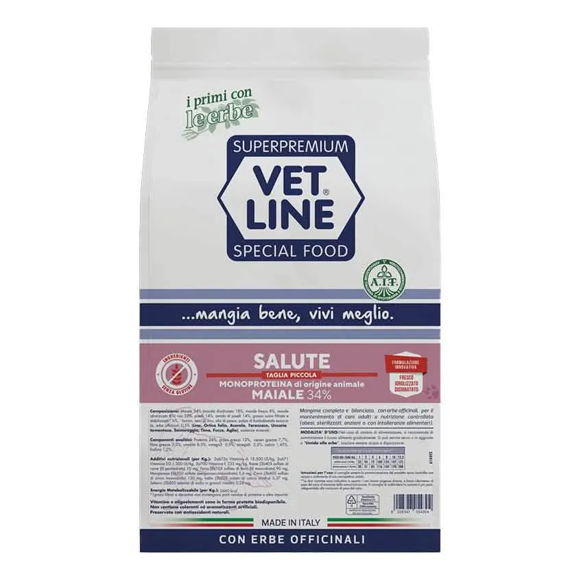 Vet line salute maiale taglia piccola alimento secco per cani 3 kg - immagine 1