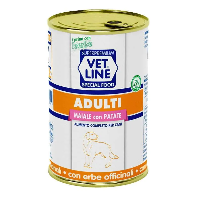 Vet line adulti maiale con patate 400 g - immagine 1