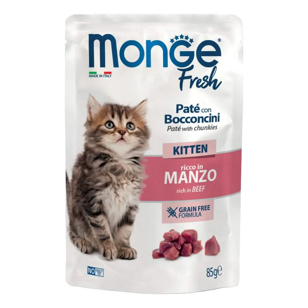 Monge fresh cat kitten manzo 85 g - immagine 1