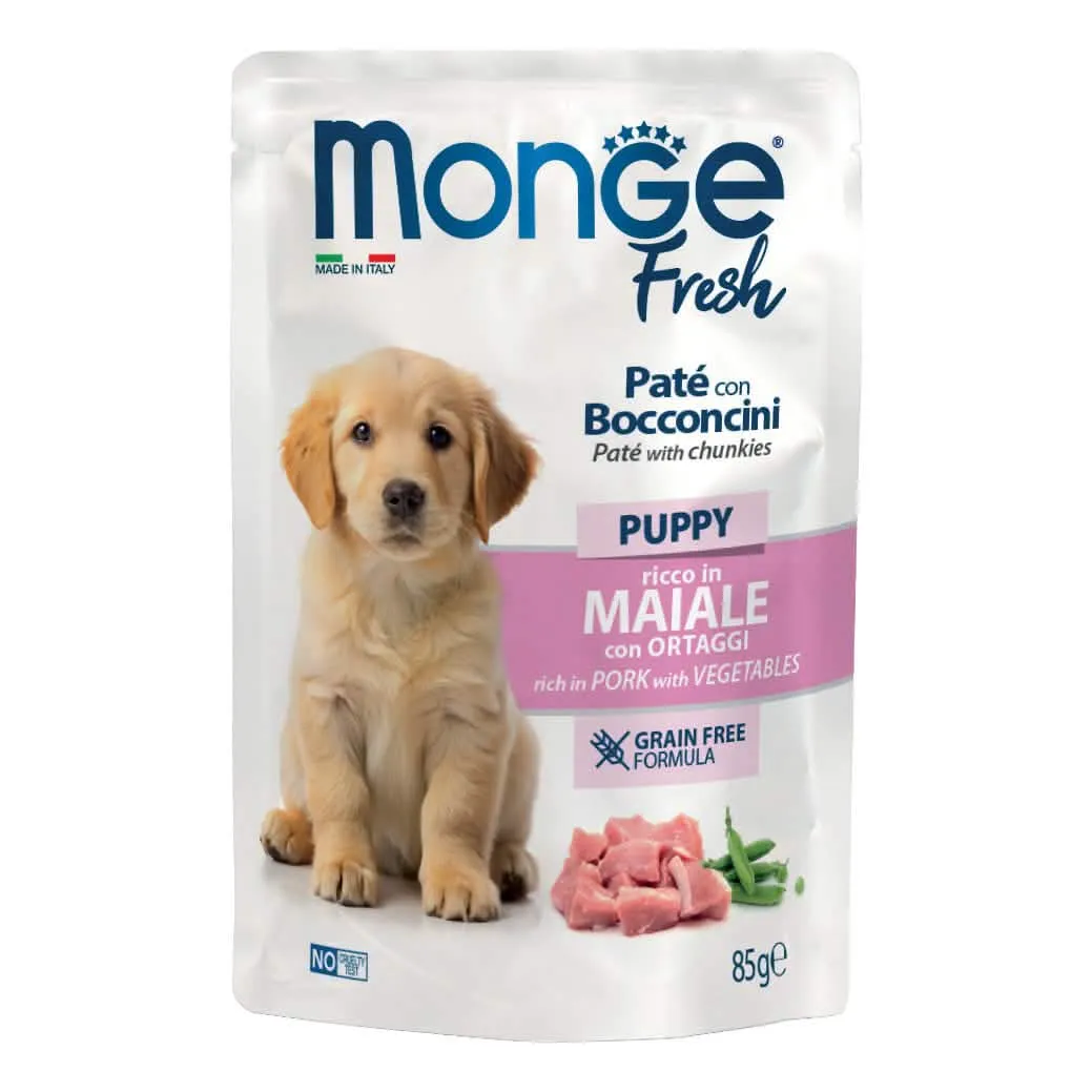 Monge fresh dog puppy junior maiale ortaggi 85 g - immagine 1