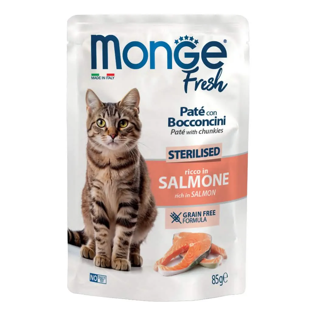Monge fresh cat sterilised salmone 85 g - immagine 1
