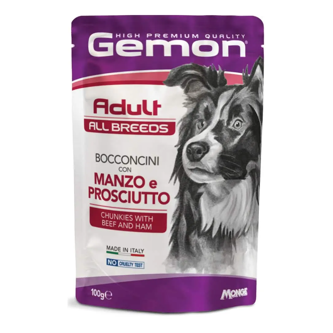 Gemon adult bocconcini manzo prosciutto 100 g - immagine 1