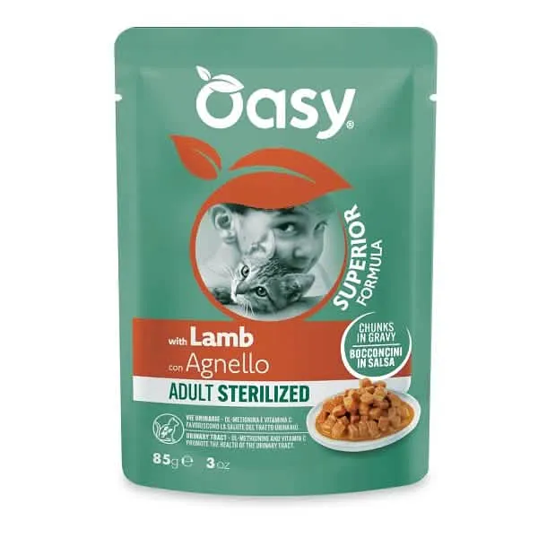 Oasy wet cat bocconcini adult sterilized agn 85 g - immagine 1