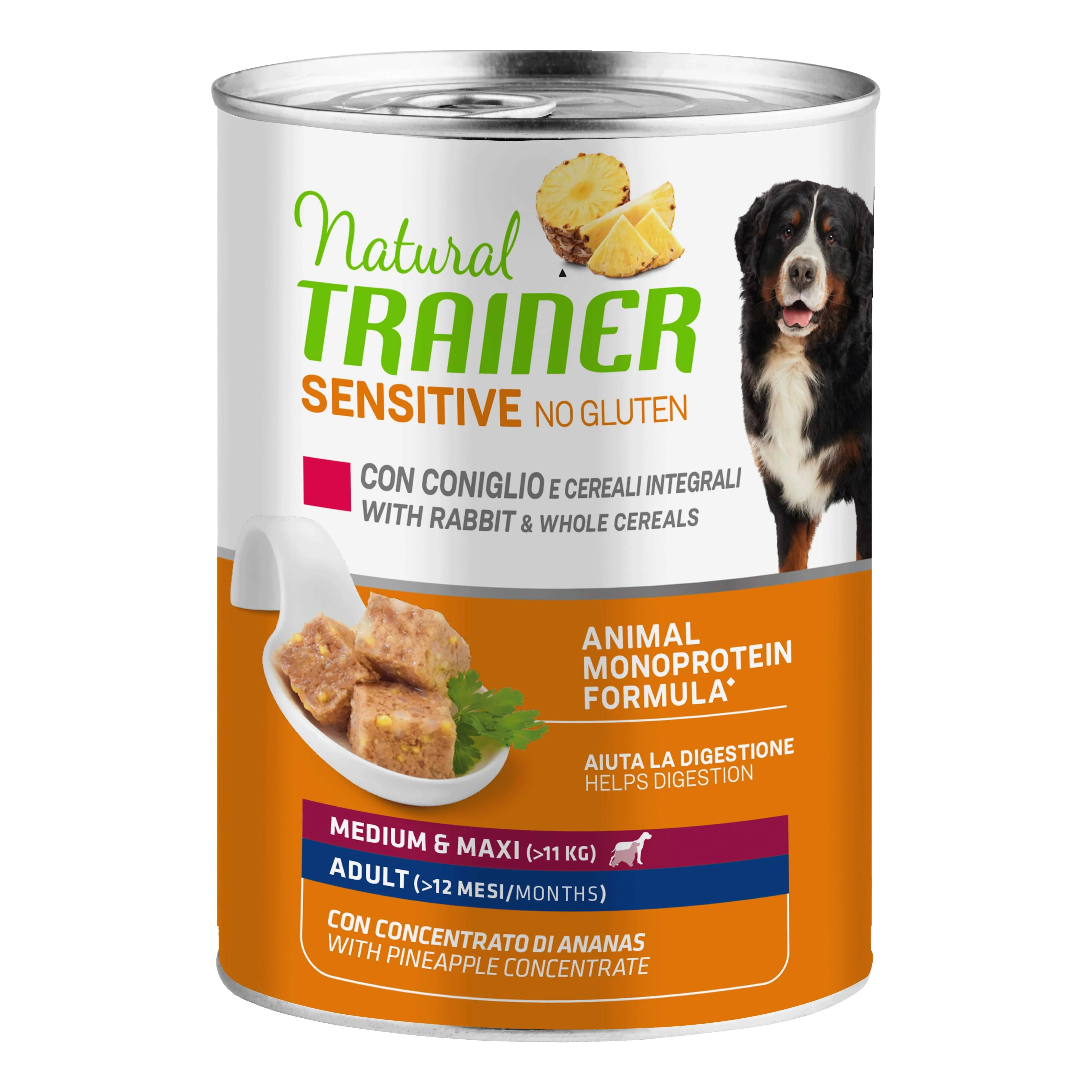 Natural Trainer Dog Medium/Maxi Adult Coniglio Umido 400 g Senza Glutine - immagine 1