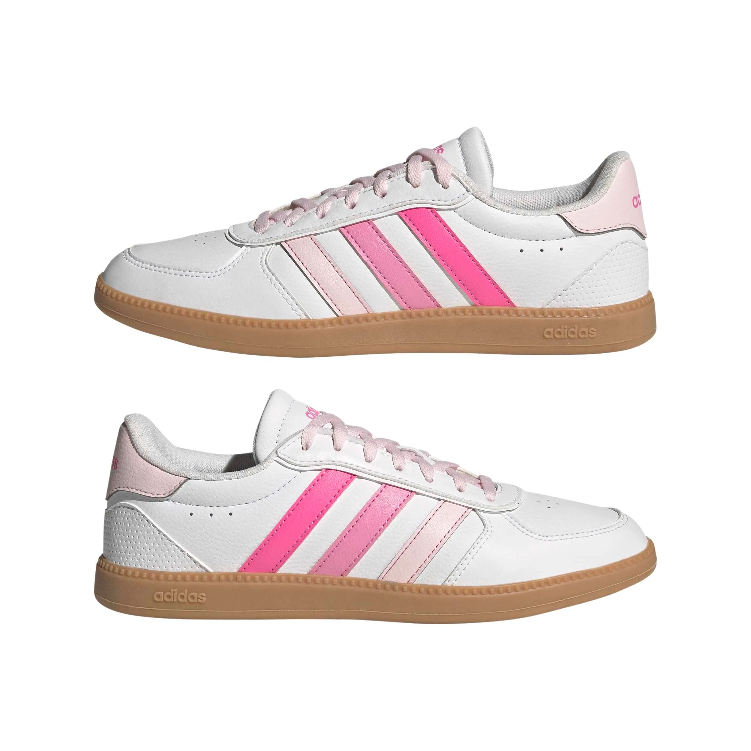 adidas Donna BREAKNET Sleek Shoes, Ftwr White/Clear Pink/Bliss Pink, 40 2/3 EU - immagine 6