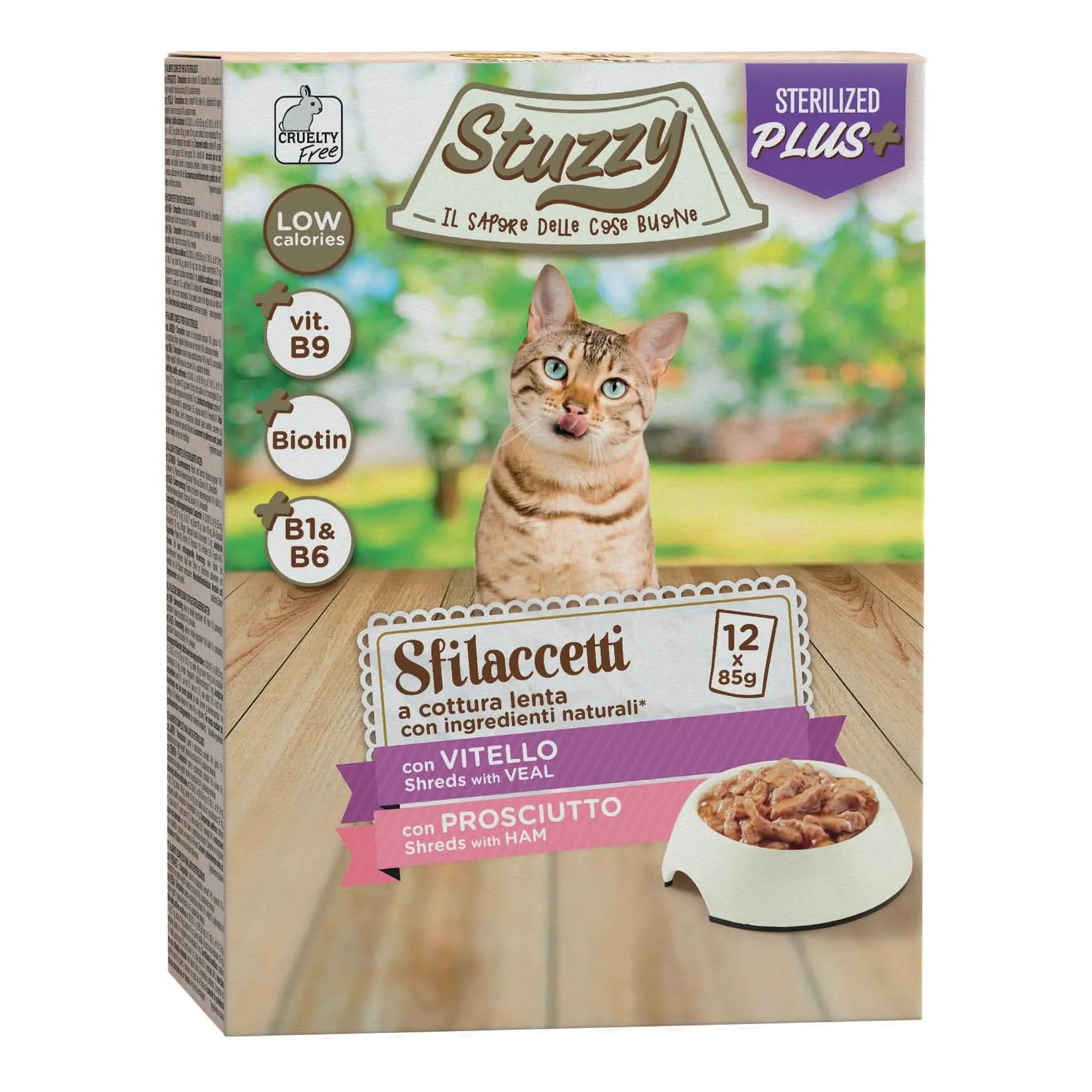 Stuzzy cat sfilaccetti sterilizzato prosciutto 4x12x85 g - immagine 1