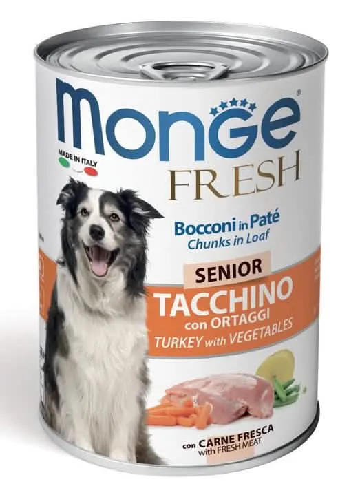 Monge fresh senior tacchino ortaggi 400 g - immagine 1