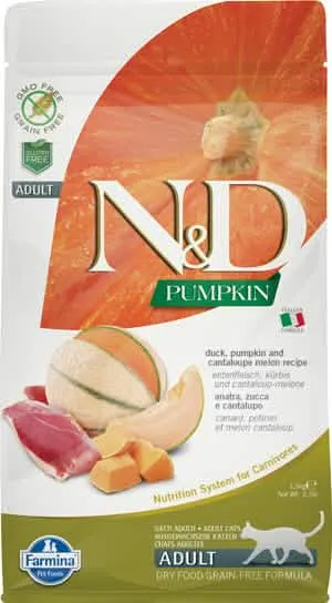 N&D Pumpkin Feline Duck, Zucca e Cantalupo Adulto 1,5 kg - immagine 1