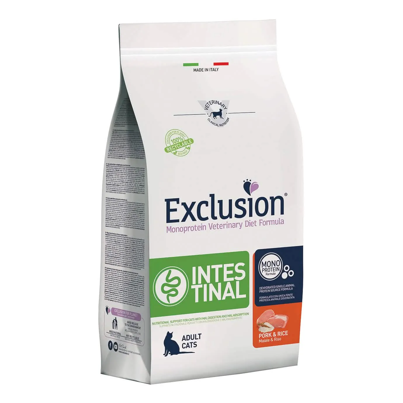 Exclusion monoprotein veterinary diet formula intestinal pork & rice 300 g - immagine 1