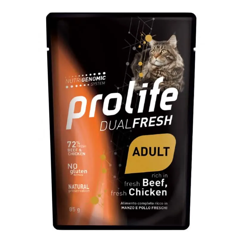Prolife cat dual fresh adult beef & chicken 85 g - immagine 1