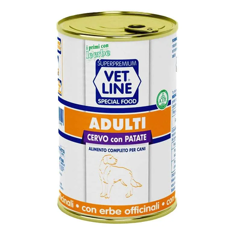 Vet line adulti cervo/patate 400 g - immagine 1