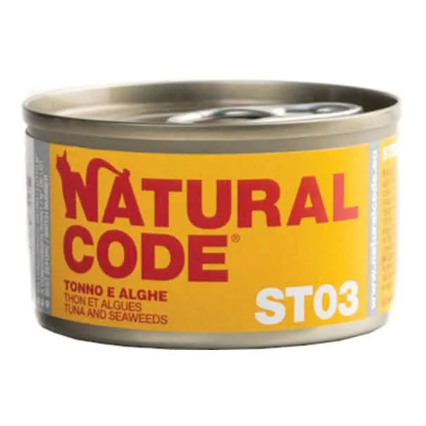 Natural code steril 03 tonno e alghe umido gatto lattina 85 g - immagine 1