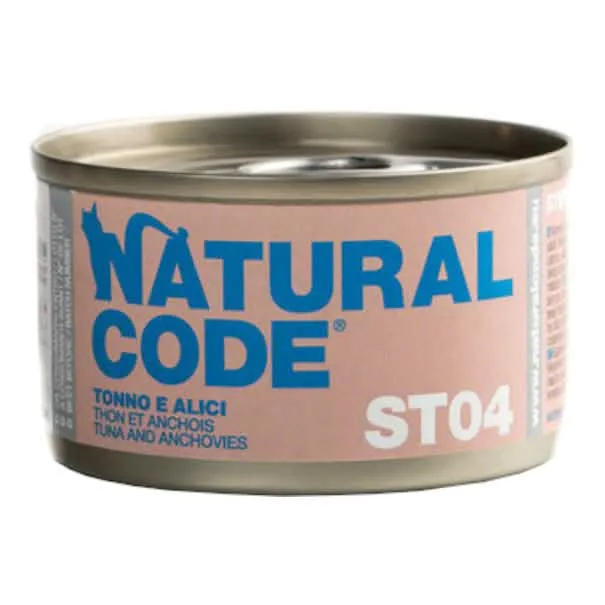 Natural code steril 04 tonno e alici umido gatto lattina 85 g - immagine 1